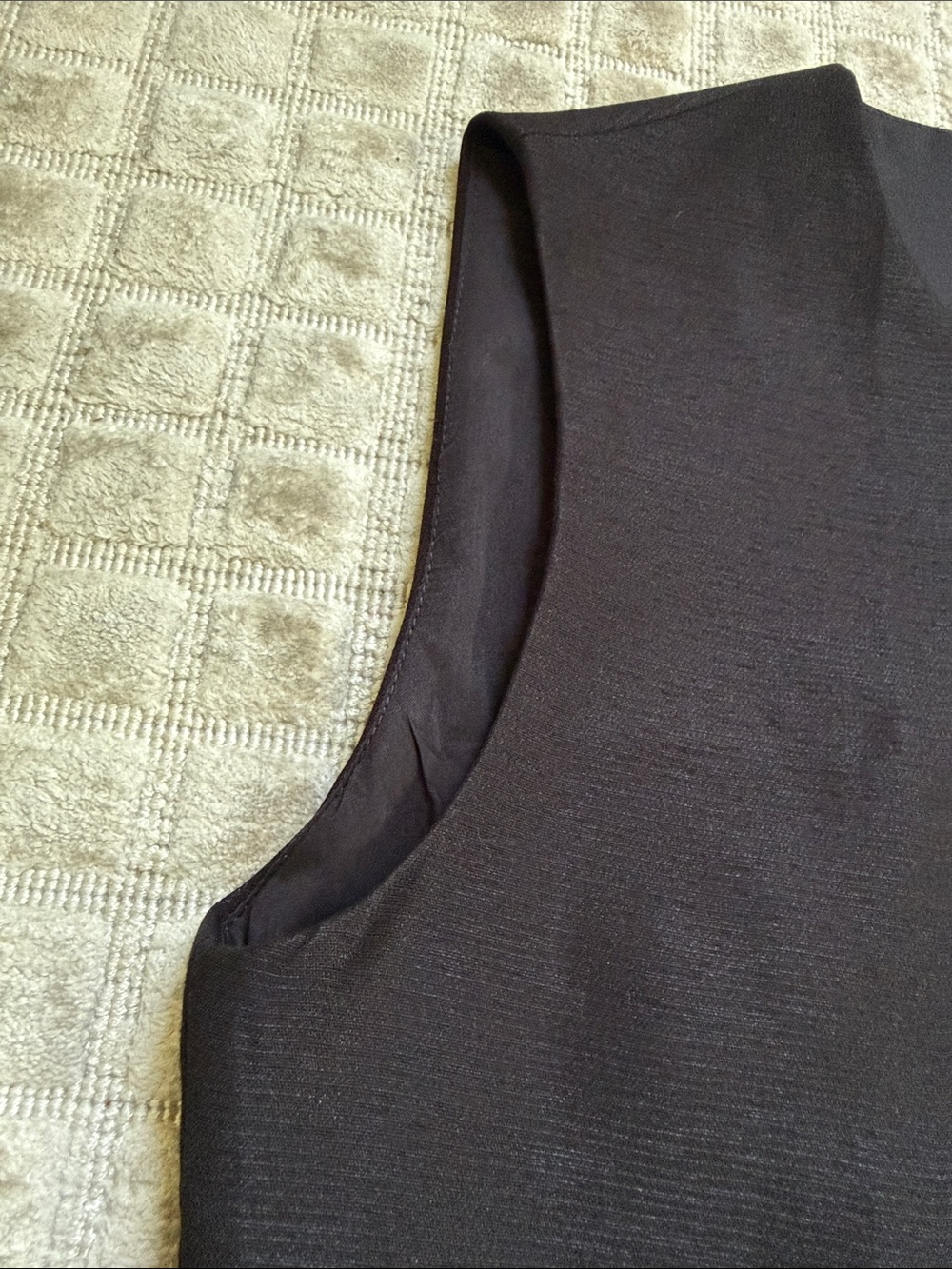 Versace ‘95 Medusa Black Sleeveless Mini Dress with Gold Accent Wool Silk Blend - Picture 8 of 12